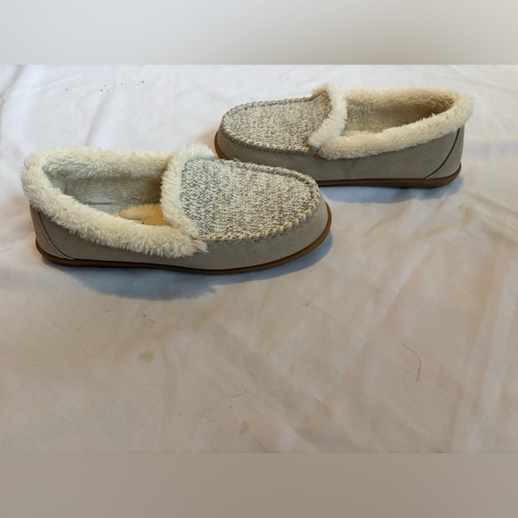 Minnetonka Women’s Suede/ Fur Lined Moccasins in Cream/Beige Sz 10 - Picture 4 of 9